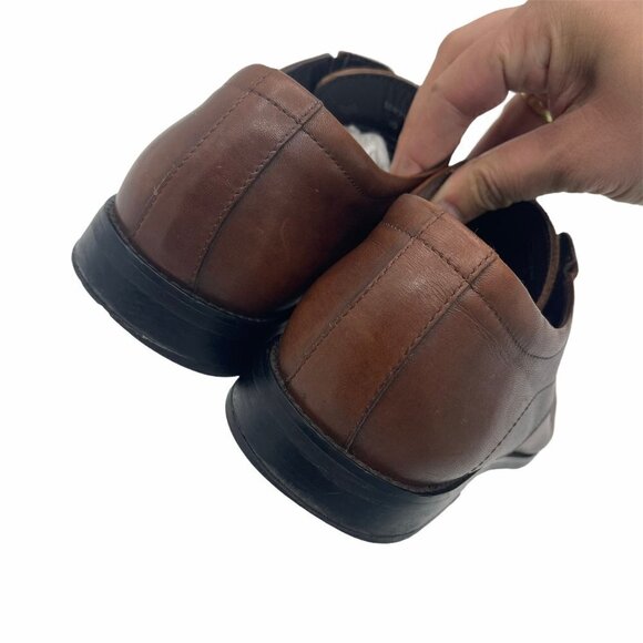 CALIBRATE Leather Bike Toe Derby Shoes  Size 10 Brown - Picture 3 of 5